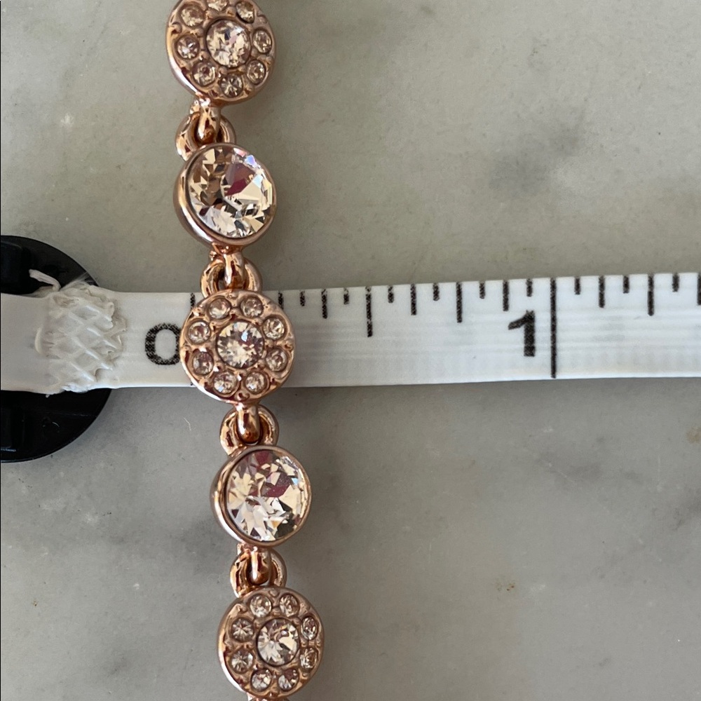 GIVENCHY Rose Gold Tennis Bracelet with Clear Crystals - Picture 15 of 16